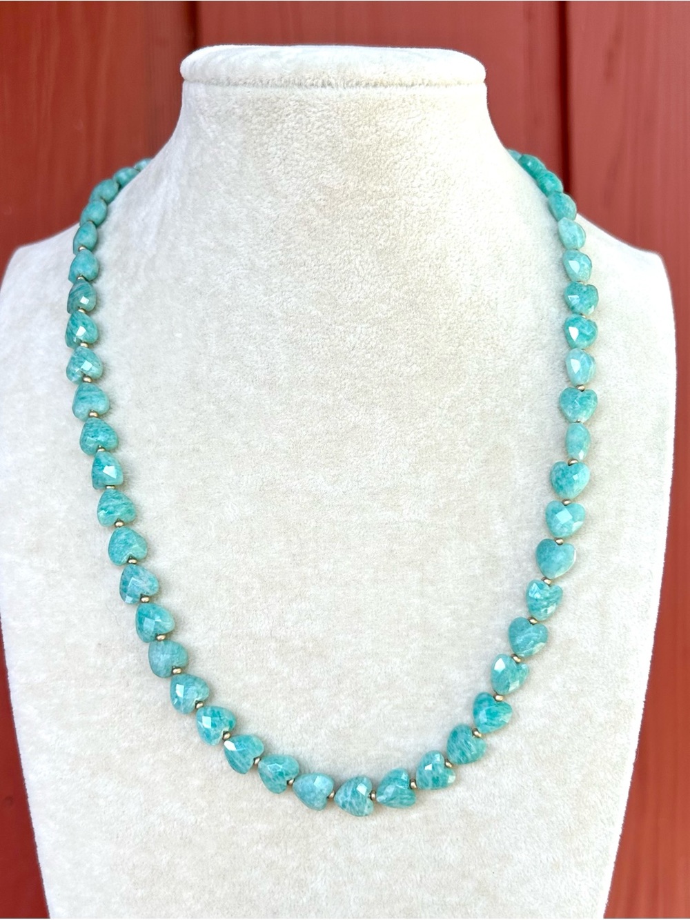 Amazonite heart necklace - Picture 4 of 6